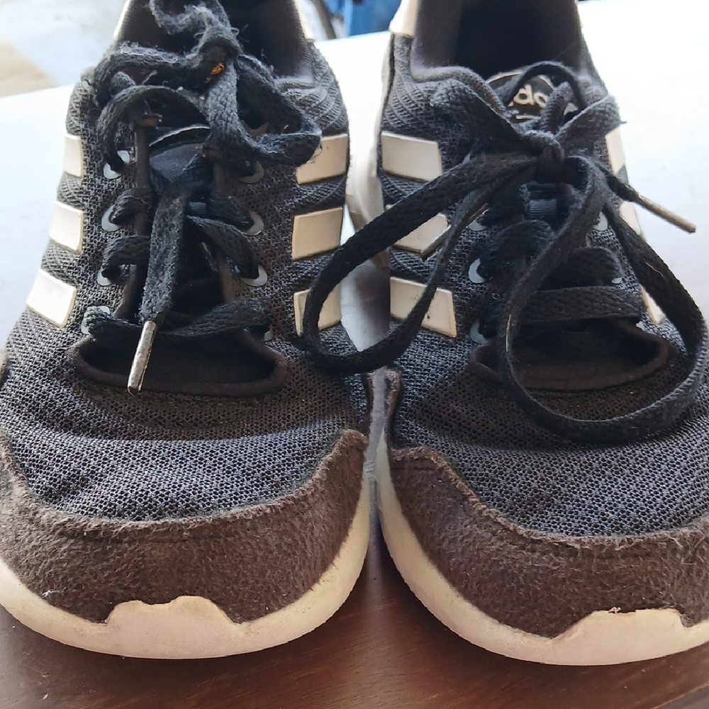 Adidas Black and White Athletic Shoes